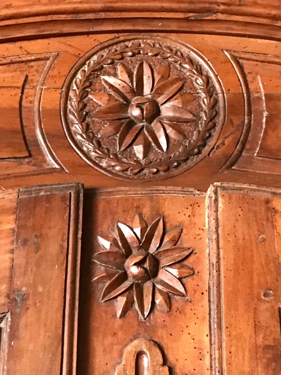 Linen Cabinet In Walnut Louis XV Period-photo-2