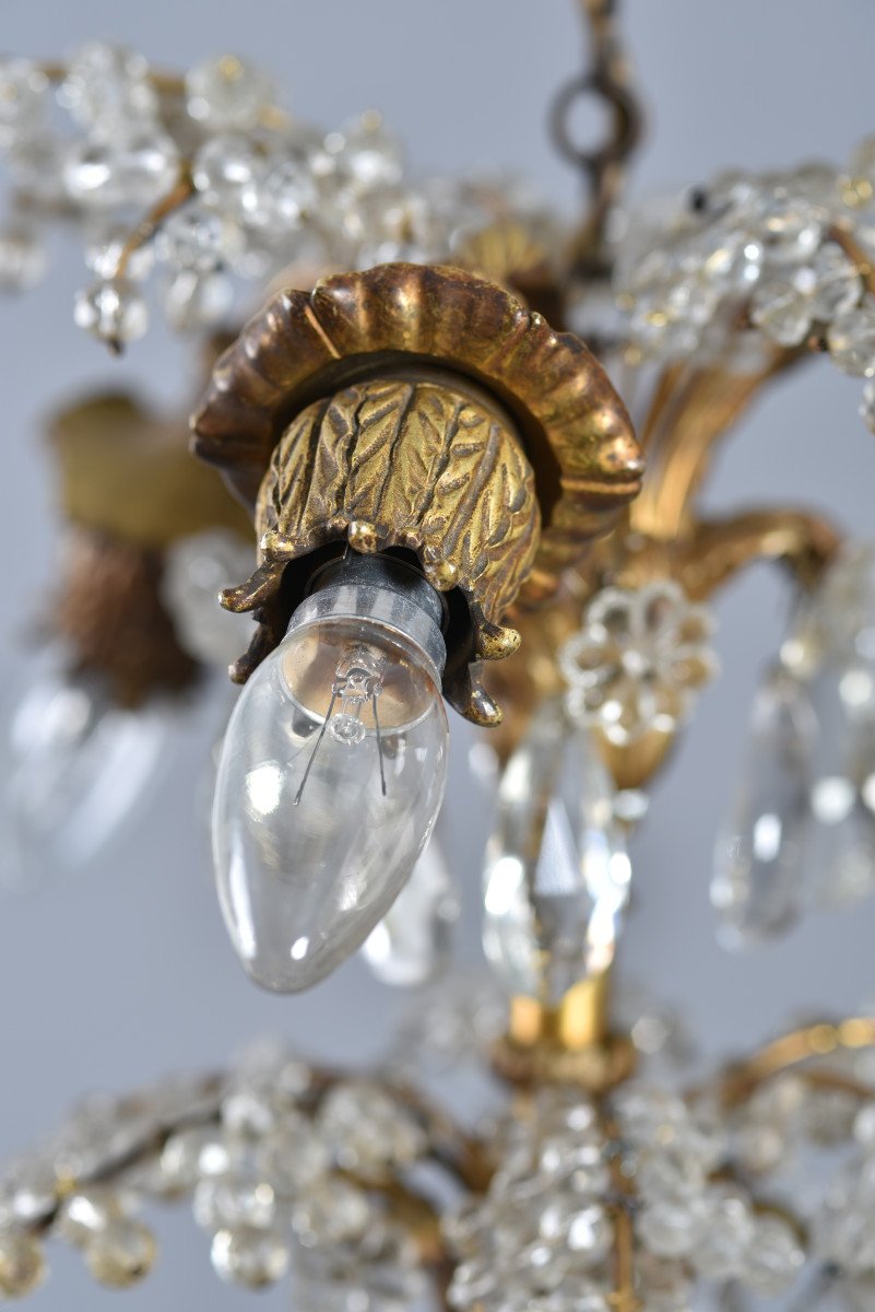 Chandelier. Suspension 1900. Gilt Bronze.-photo-3