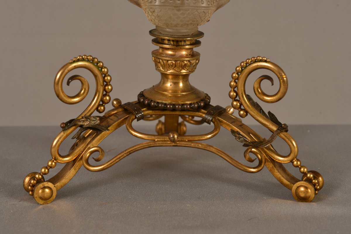 Sphinx Head Candlestick. Empire.-photo-4