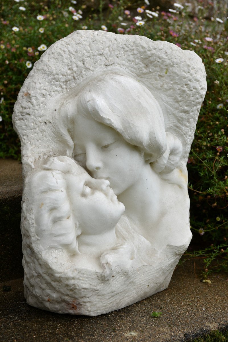 Cararre Marble Sculpture XXth. Achille Fidi.-photo-3