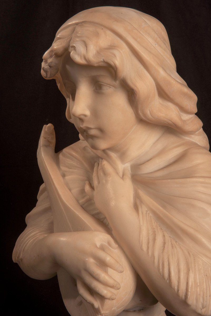 Art Nouveau. Buste De Jeune Femme. Gustave Van Vaerenbergh-photo-3