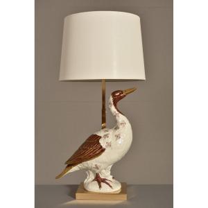 Italian Porcelain Lamp. 60s Design