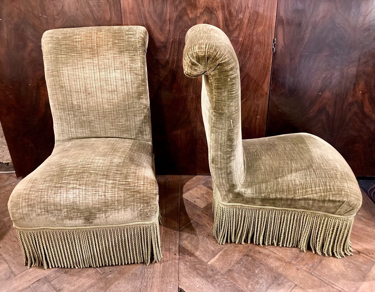 Pair Of Napoleon III Fireside Chairs-photo-2