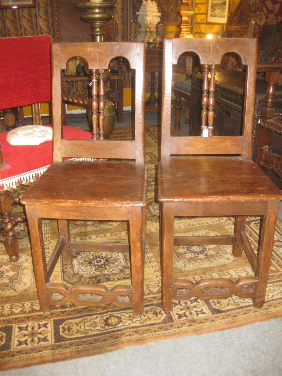 Pair Of 17th Century Chairs.