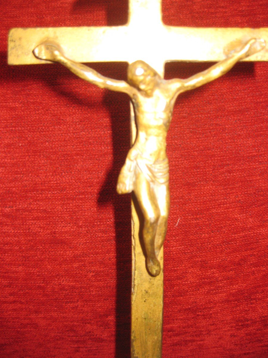 Christ In Gilt Bronze XVII°-photo-3