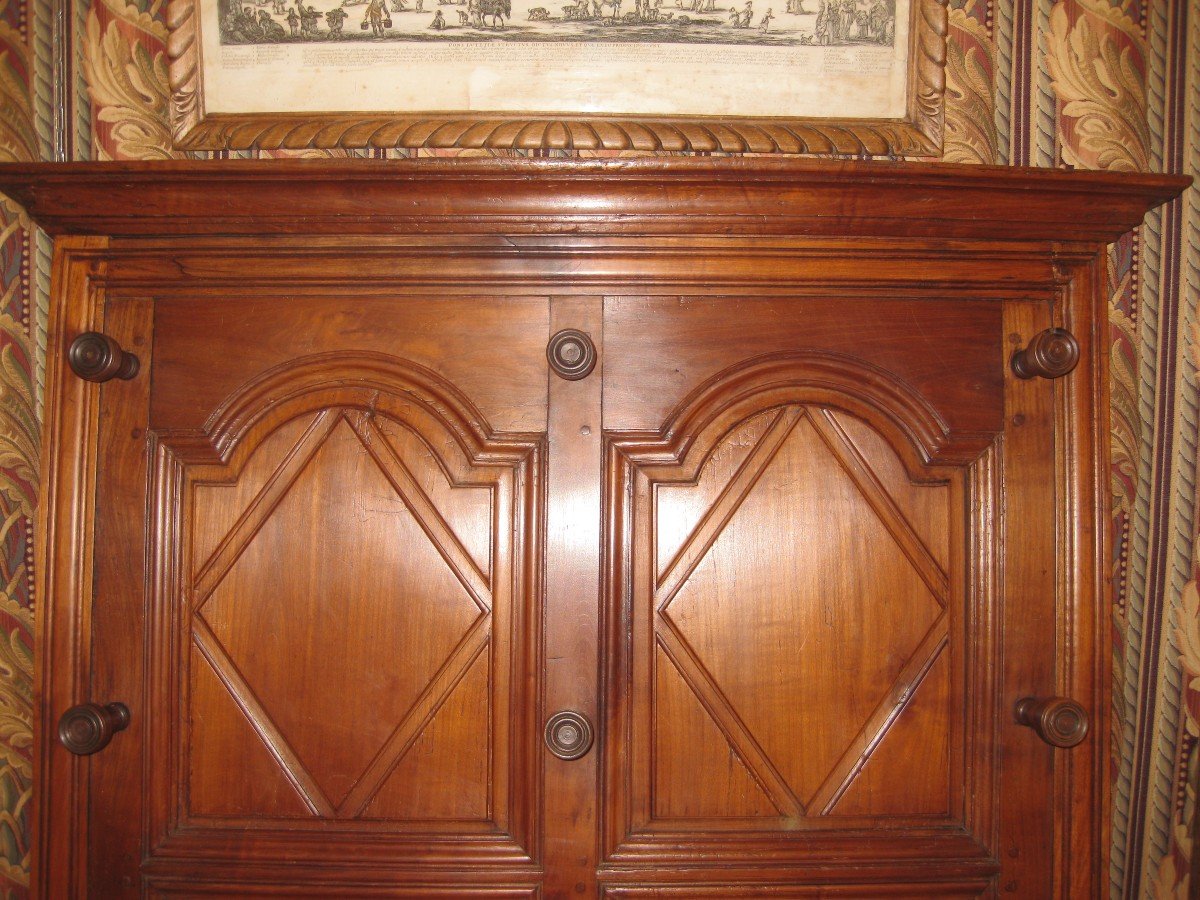 17th Century Coat Rack In Cherry Wood.-photo-3