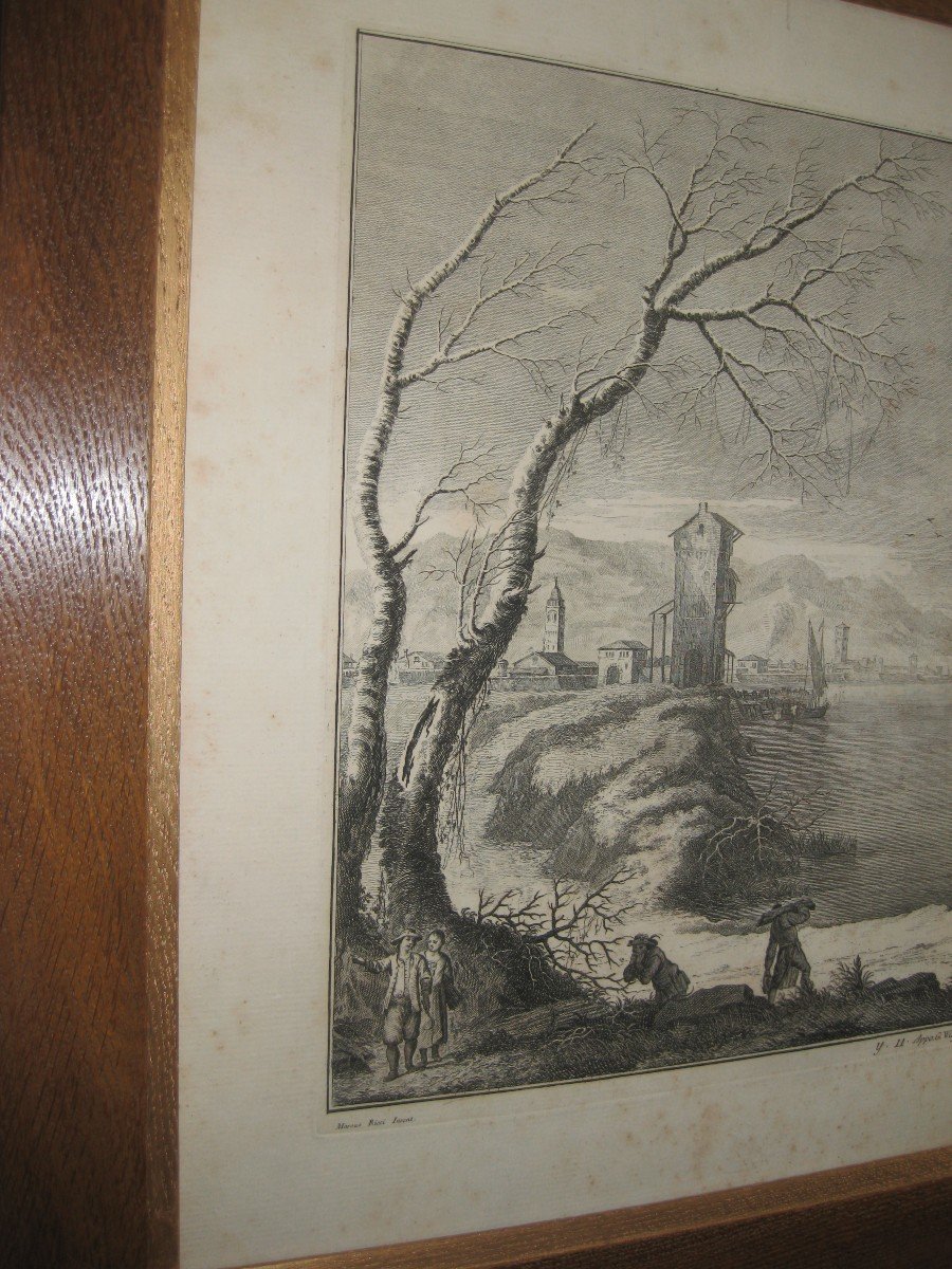 18th Century Engraving By Giampiccoli Giuliano After Marco Ricci.-photo-3