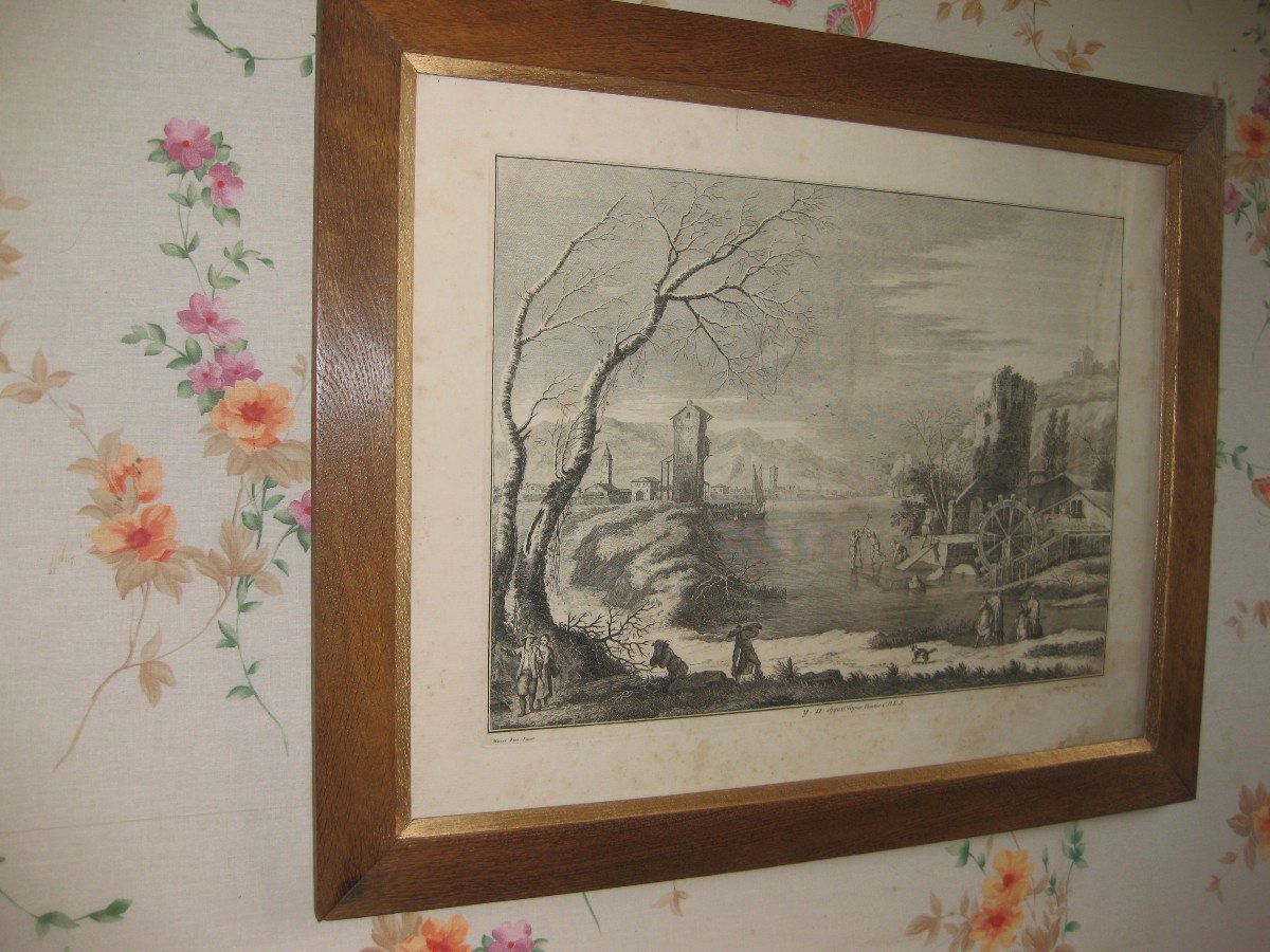 18th Century Engraving By Giampiccoli Giuliano After Marco Ricci.-photo-4