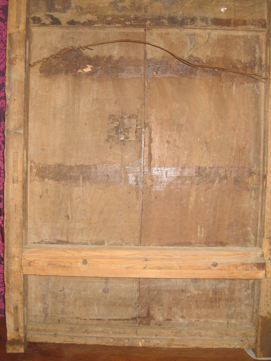 Emblazoned Eucharistic Cabinet Doors, Late 15th Early 16th Century In Walnut.-photo-3