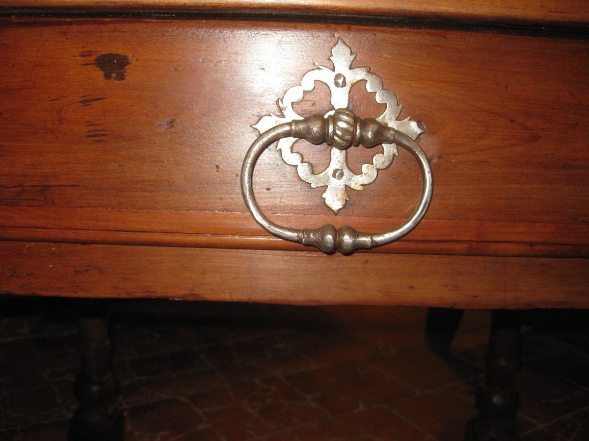 Table En Merisier Louis XIV .-photo-3