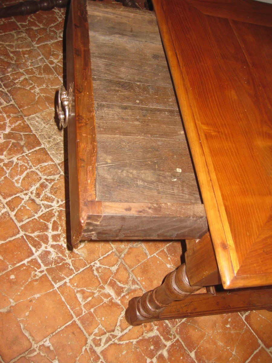 Table En Merisier Louis XIV .-photo-4