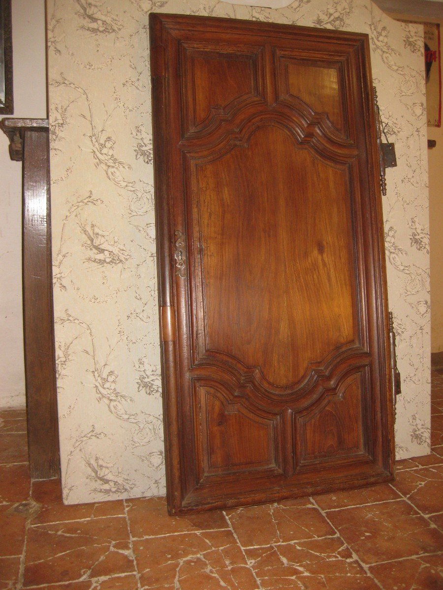 Louis XIV Door In Cherry Wood.-photo-1