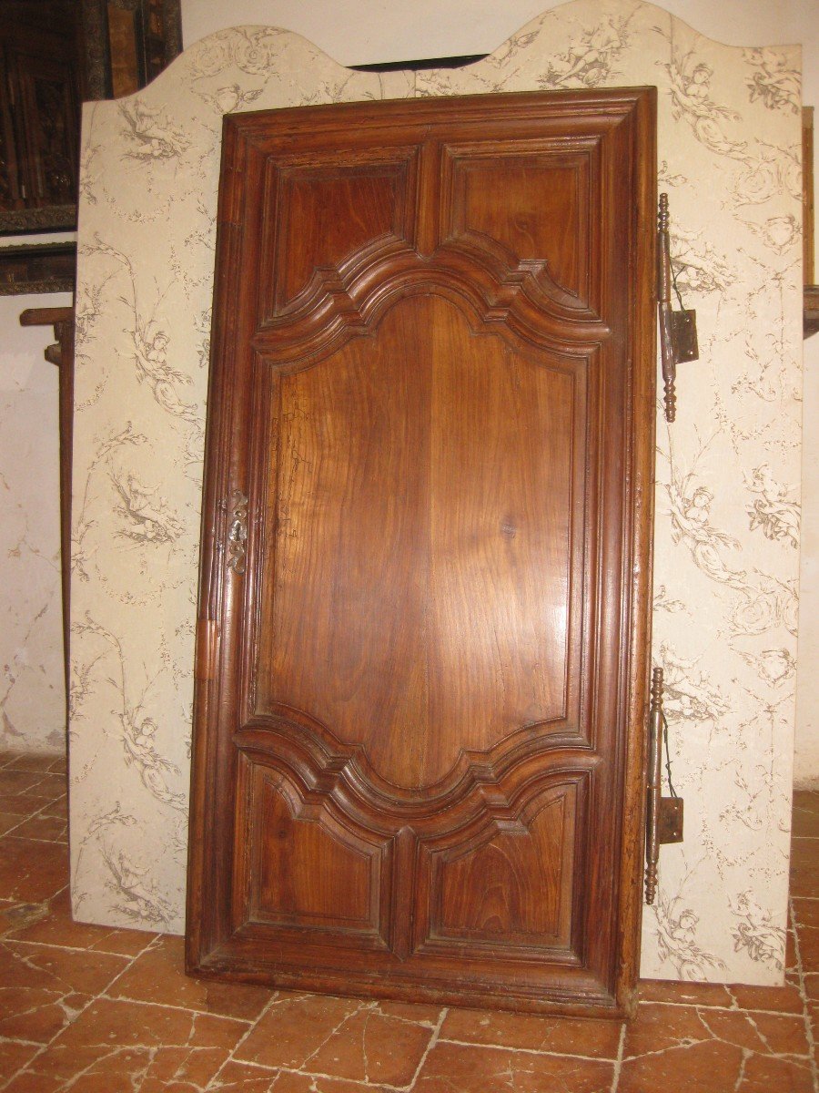 Louis XIV Door In Cherry Wood.-photo-2