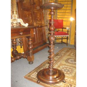 Louis XIII Walnut Stool, 19th Century.