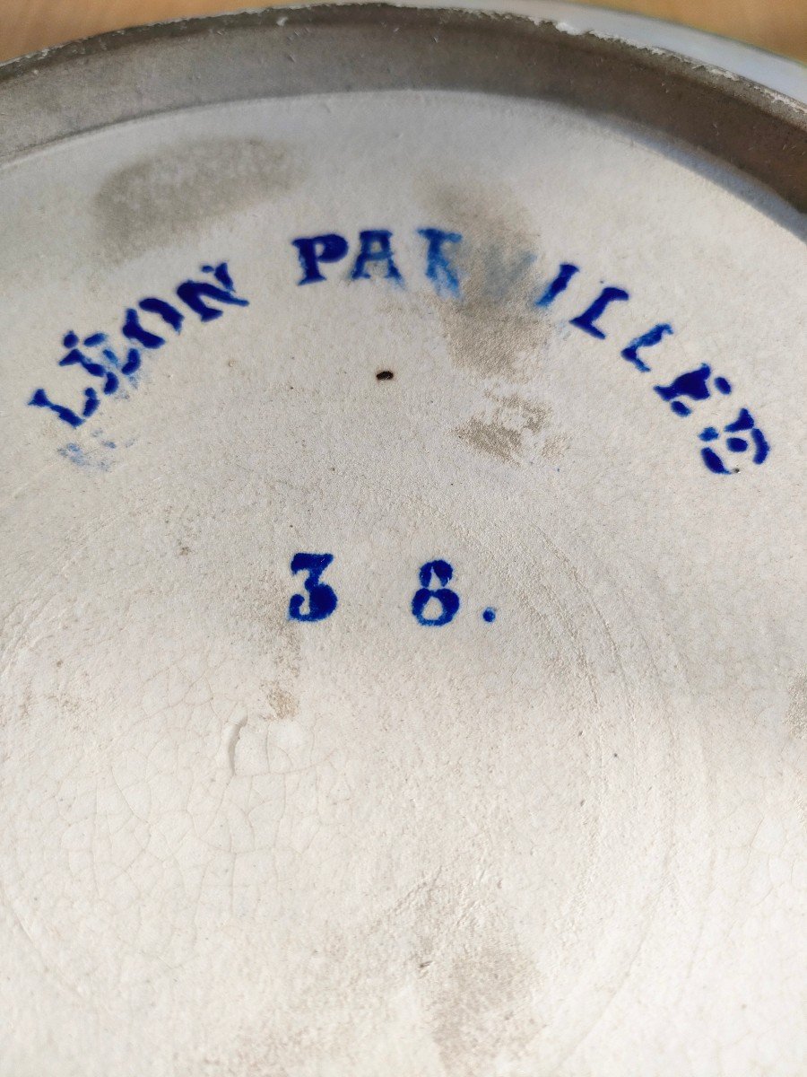 Léon Parvillée - Large Earthenware Dish-photo-1