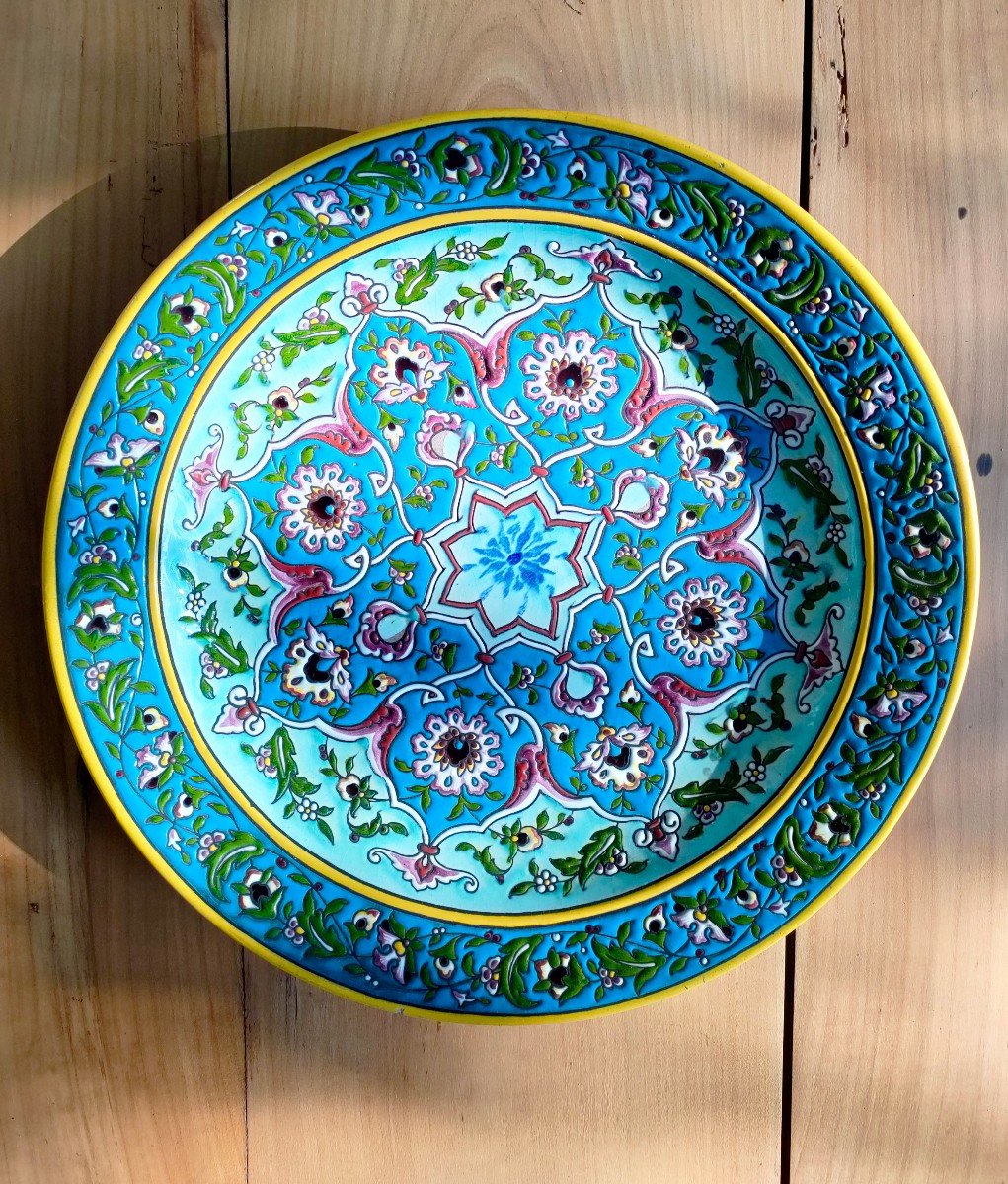 Léon Parvillée - Large Earthenware Dish