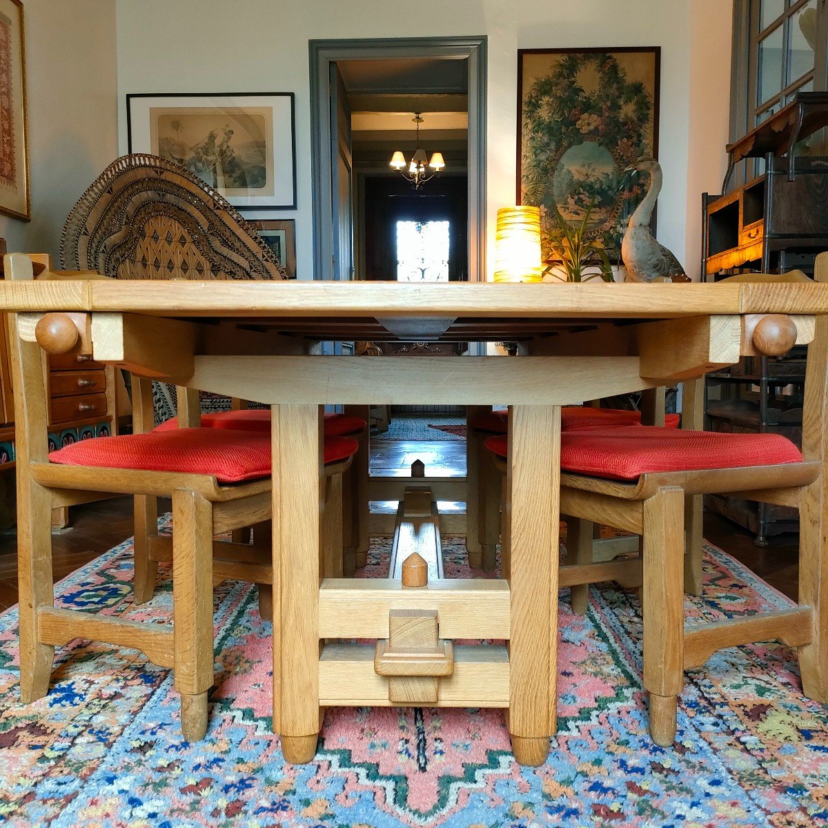 Guillerme Et Chambron - Grande Table Et Chaises-photo-3