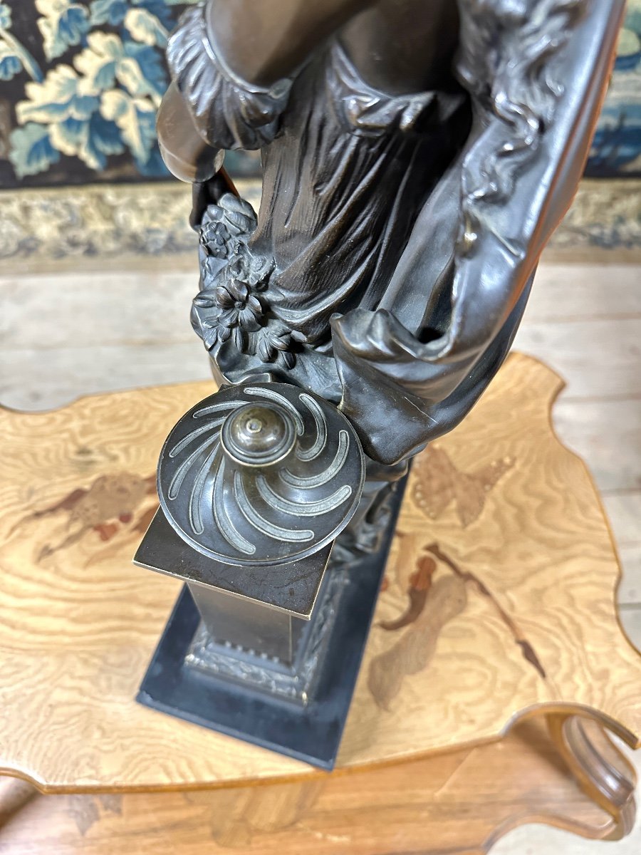 Bronze Of Woman In The Antique In The Taste Of Pradier, Late Nineteenth-photo-6