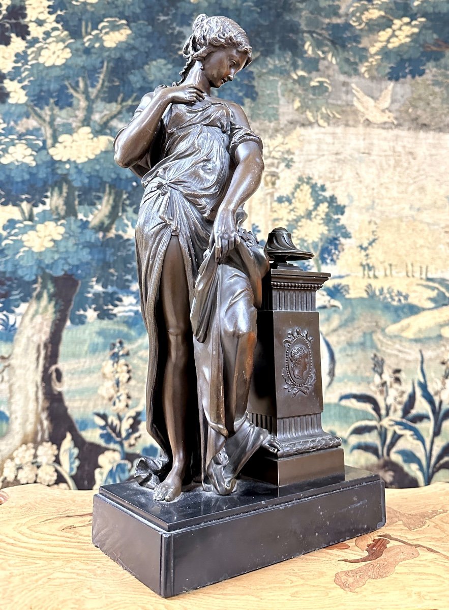 Bronze De Femme à L’antique Dans Le Goût De Pradier, Fin XIXème