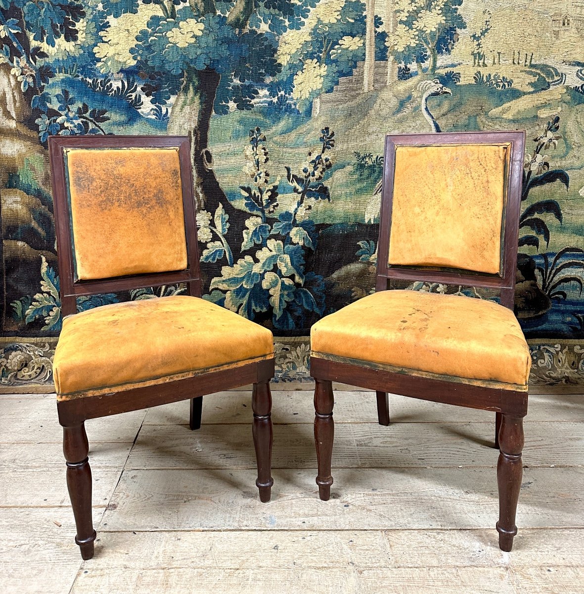 Pair Of Chairs From The Royal Palace By François Honoré Georges Jacob, Restoration