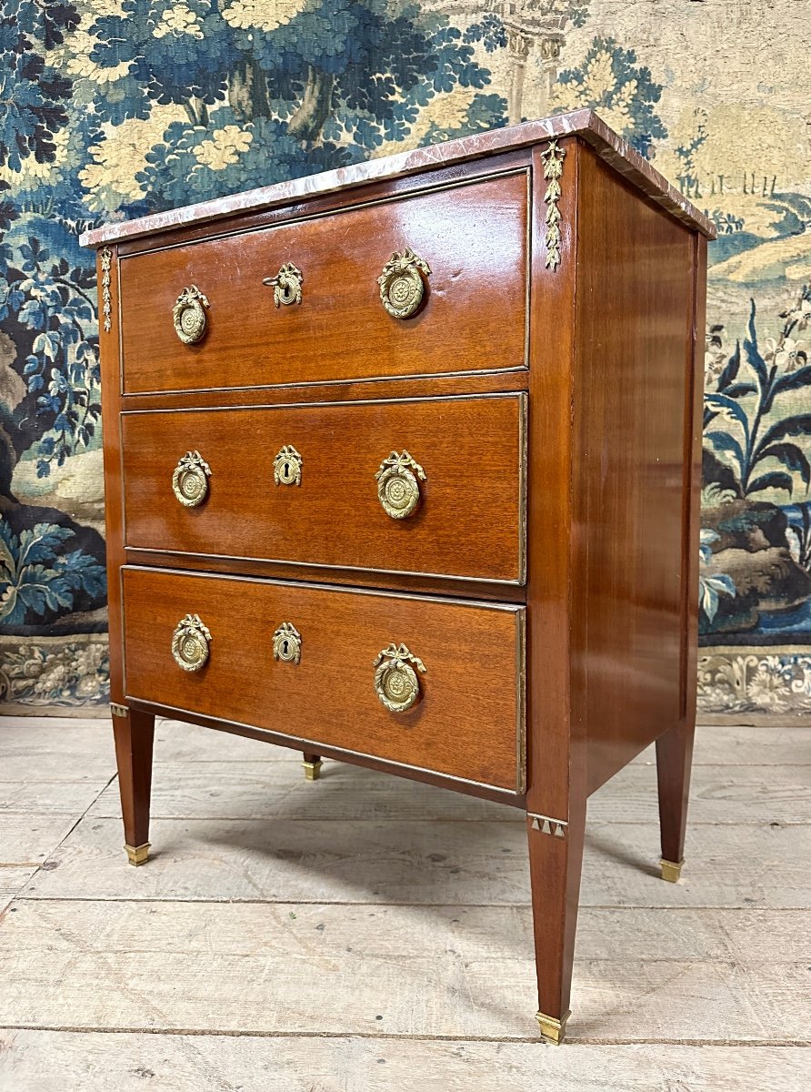 Small Louis XVI Style Mahogany Commode. Napoleon III Period-photo-2