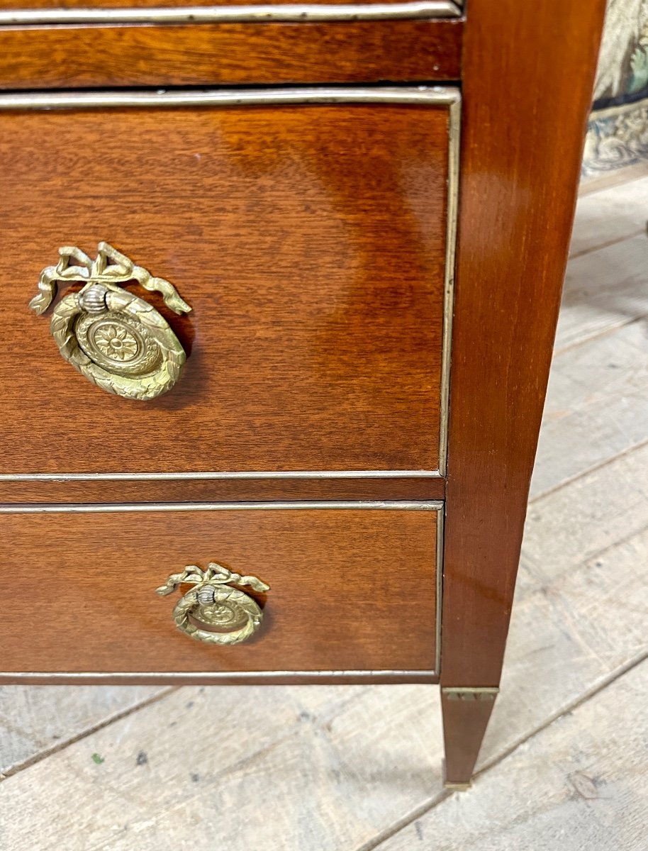 Small Louis XVI Style Mahogany Commode. Napoleon III Period-photo-5