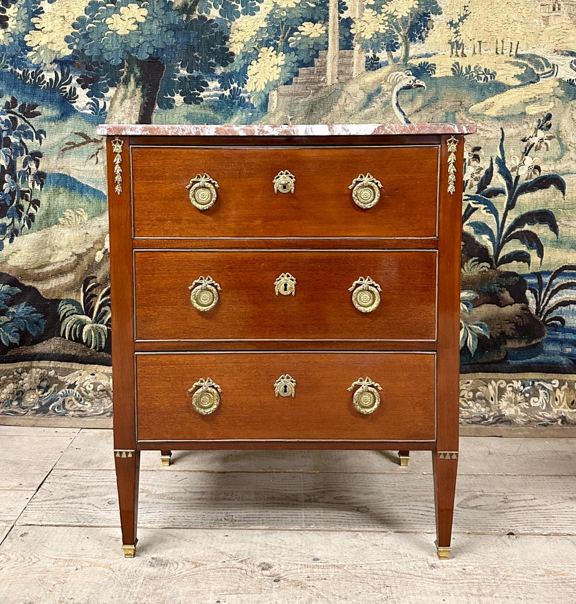 Small Louis XVI Style Mahogany Commode. Napoleon III Period