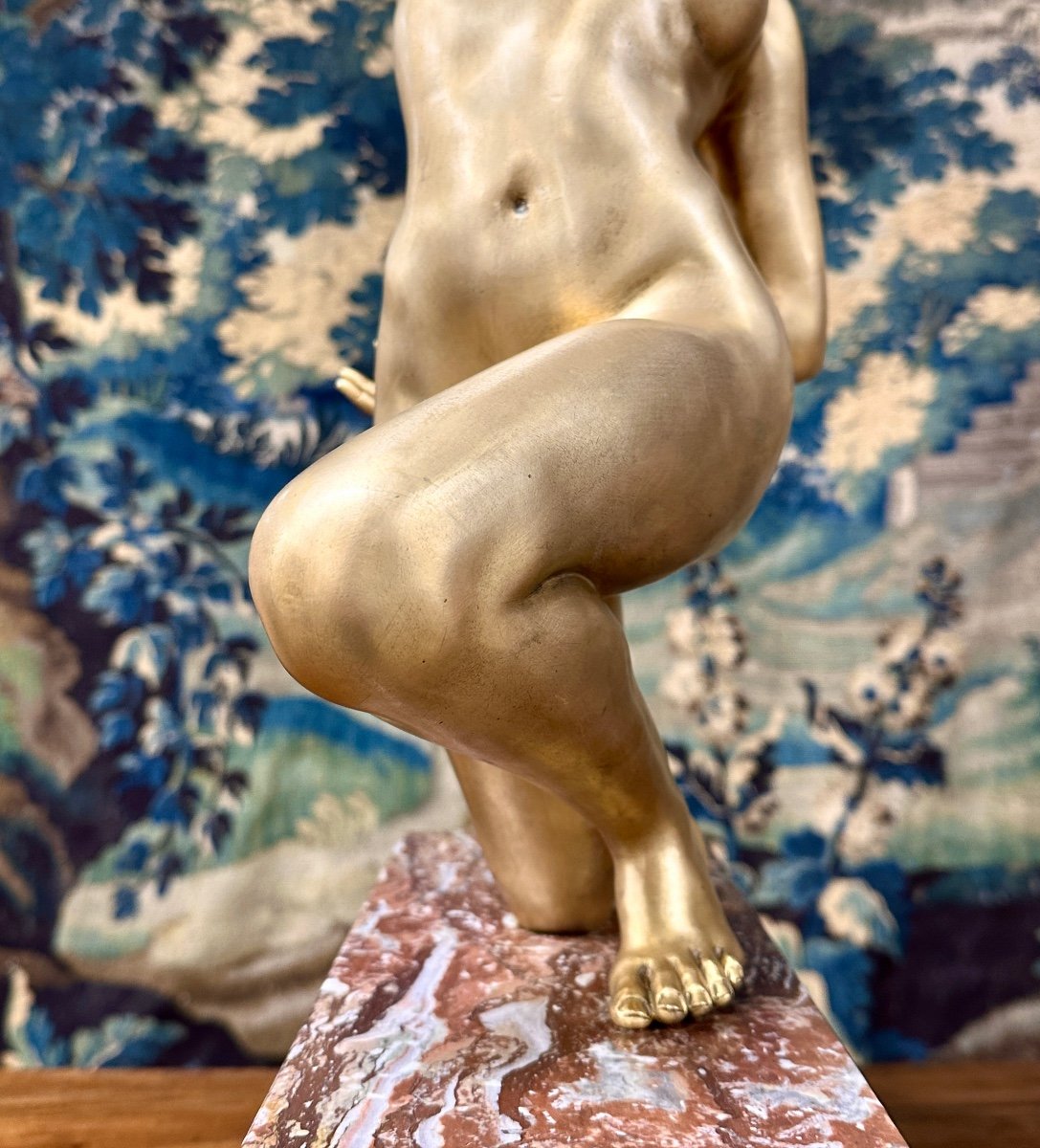 Affortunato Gory - The Juggler, Bronze Of A Dancing Woman From The Art Deco Period. Circa 1920-photo-4