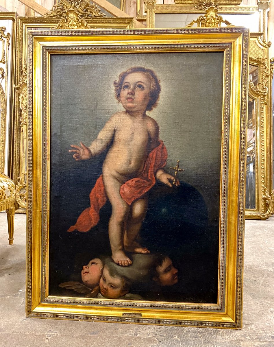 18th Century Spanish School, Infant Jesus, Oil On Canvas