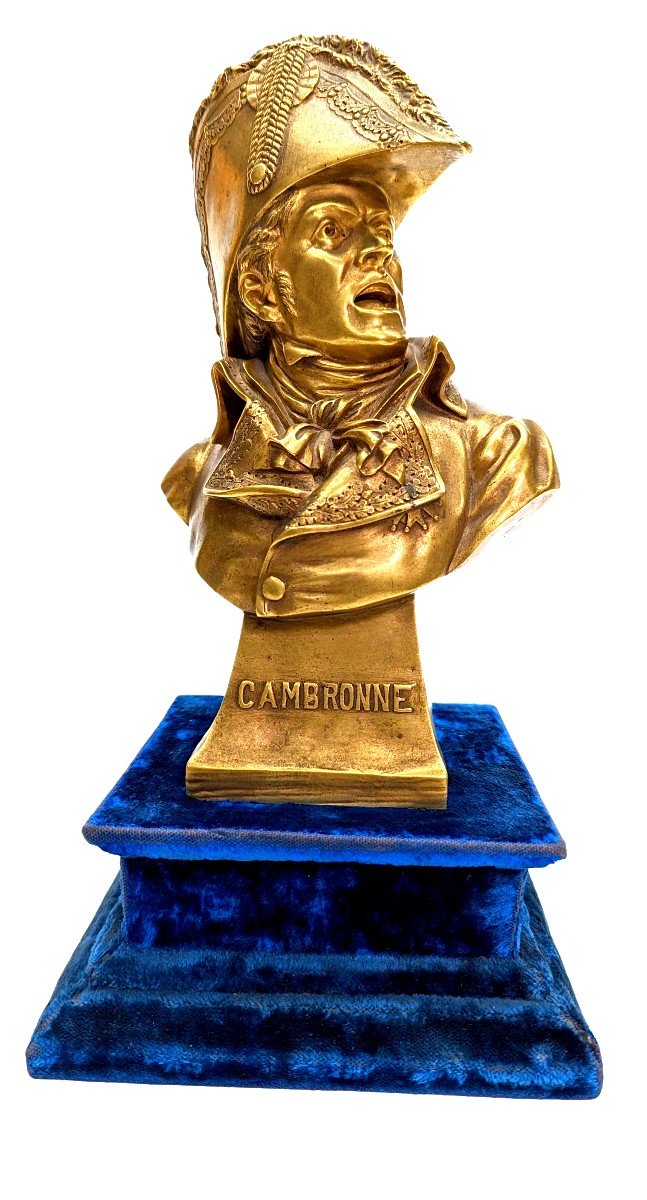 Buste En Bronze Doré Représentant Le Général Cambronne 1er Empire Par James Louis 