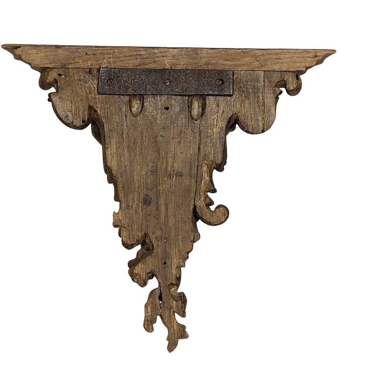 Regency Period Oak Wall Console With Triton Decor-photo-5