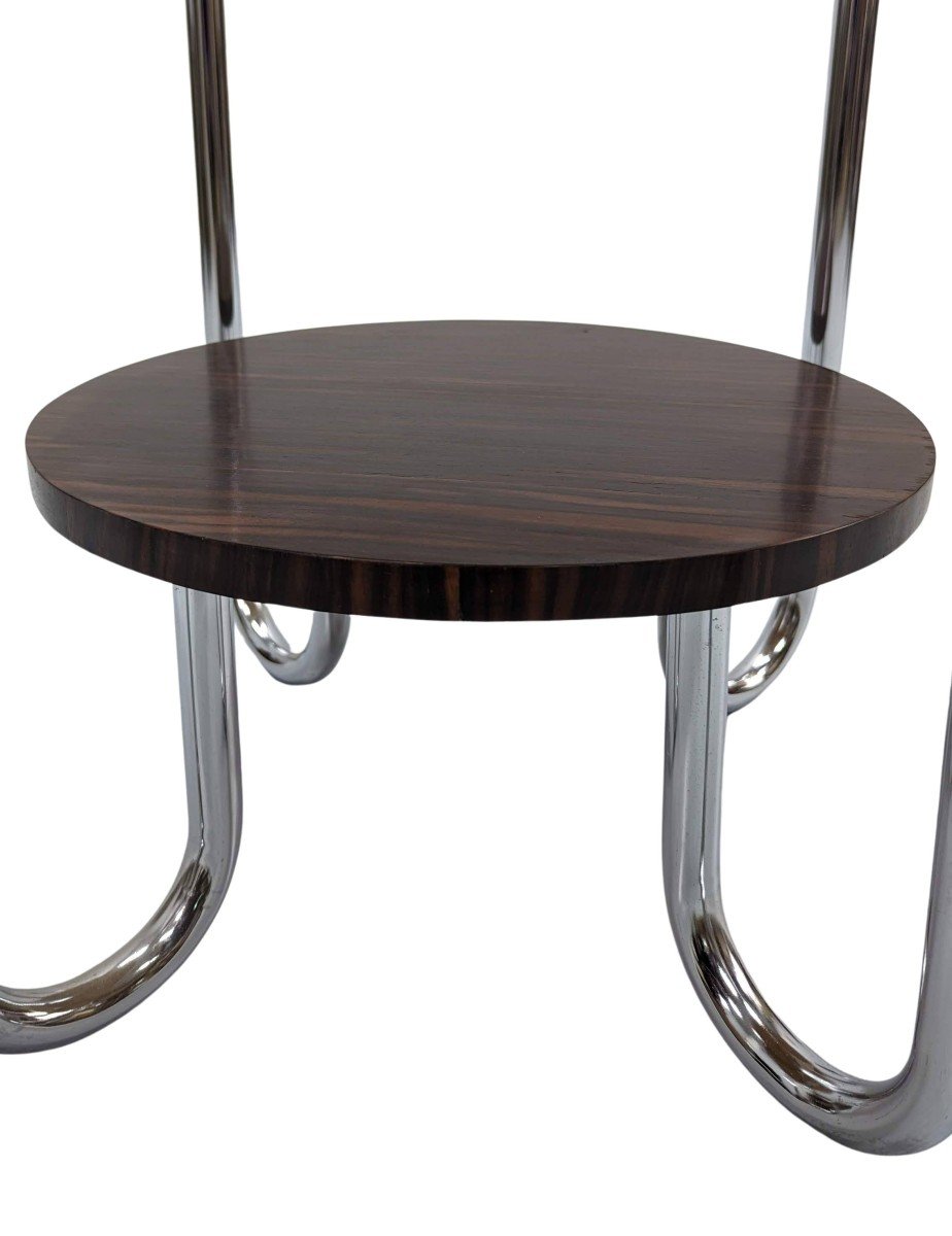 1930 Art Deco Style Pedestal Table In Macassar-photo-4