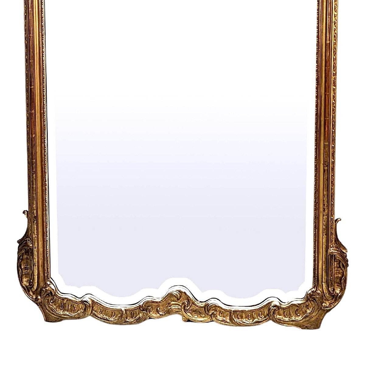 Grand Miroir En Bois Doré d'époque Napoléon III Dorure à La Feuille d'Or-photo-2