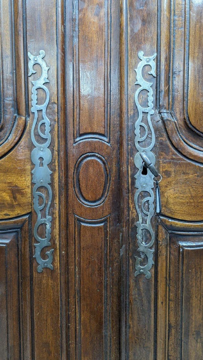 Louis XV Cupboard Facade, 18th Century In Walnut-photo-2