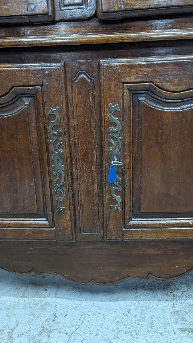 Louis XV Cupboard Facade, 18th Century In Walnut-photo-4