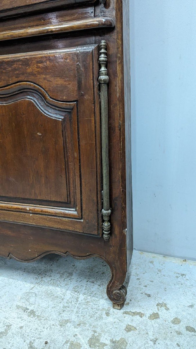 Louis XV Cupboard Facade, 18th Century In Walnut-photo-1