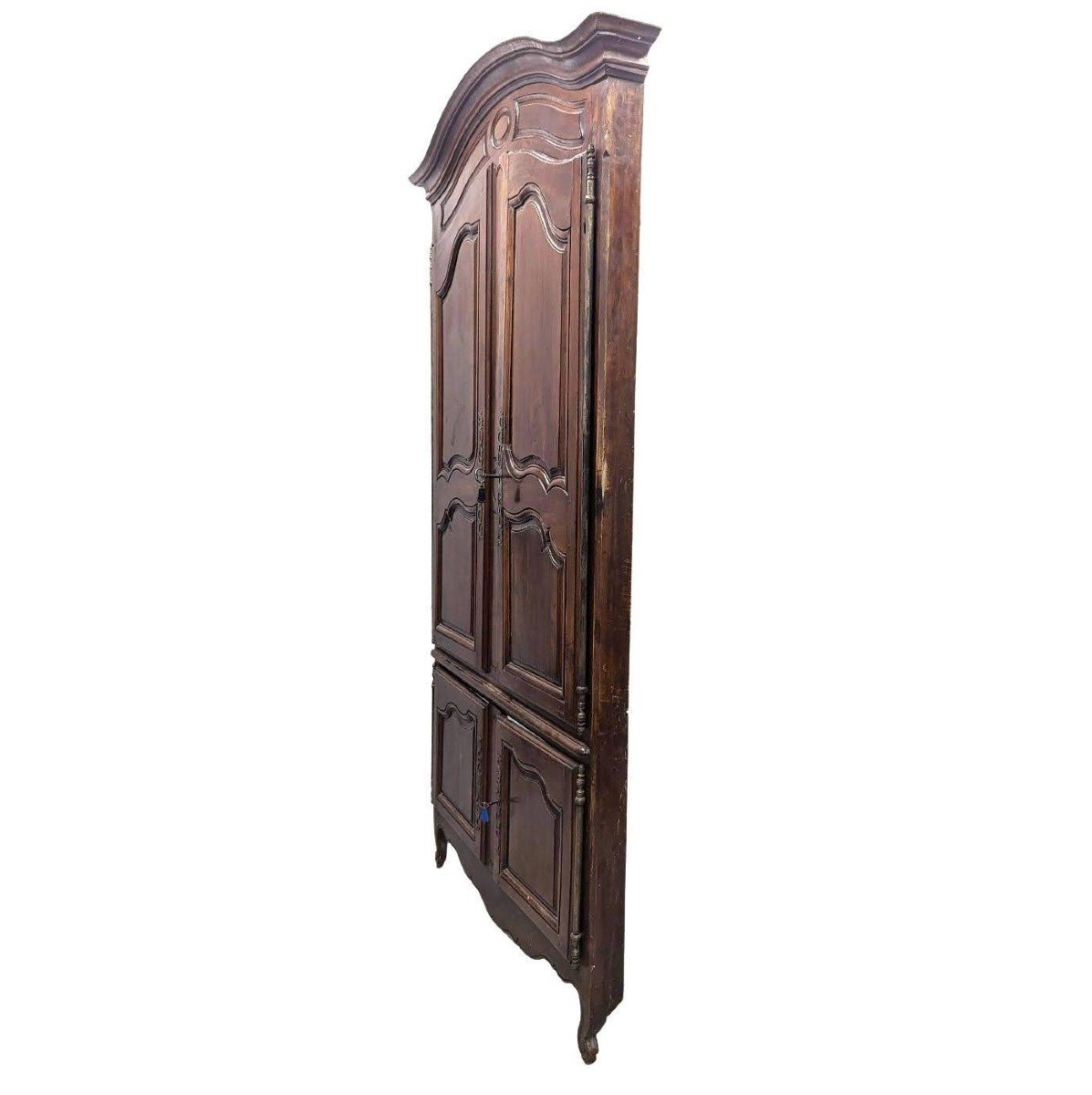 Louis XV Cupboard Facade, 18th Century In Walnut-photo-2