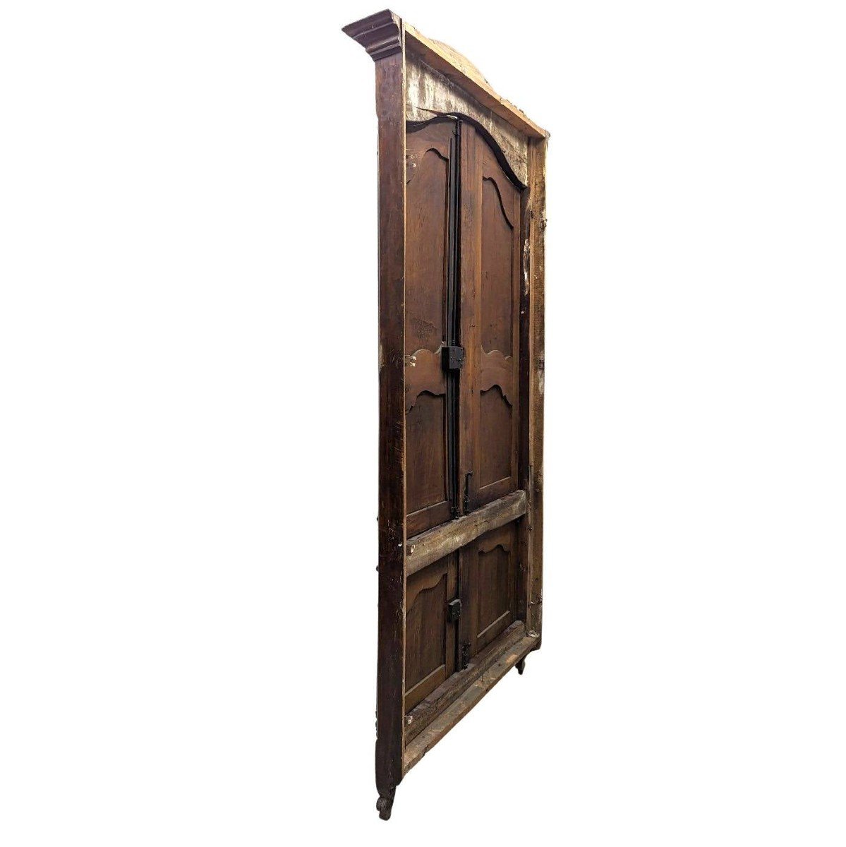 Louis XV Cupboard Facade, 18th Century In Walnut-photo-3