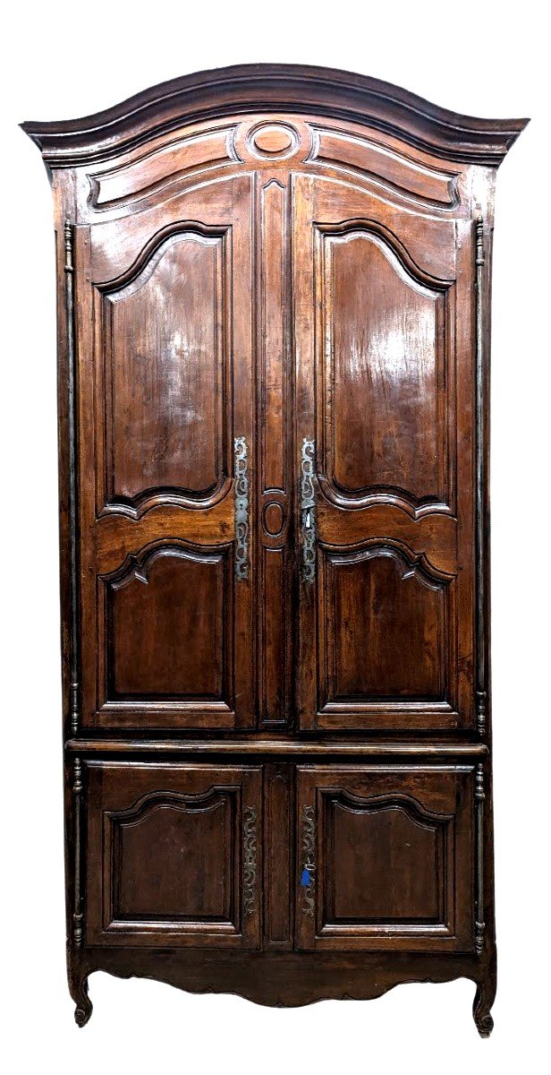 Louis XV Cupboard Facade, 18th Century In Walnut