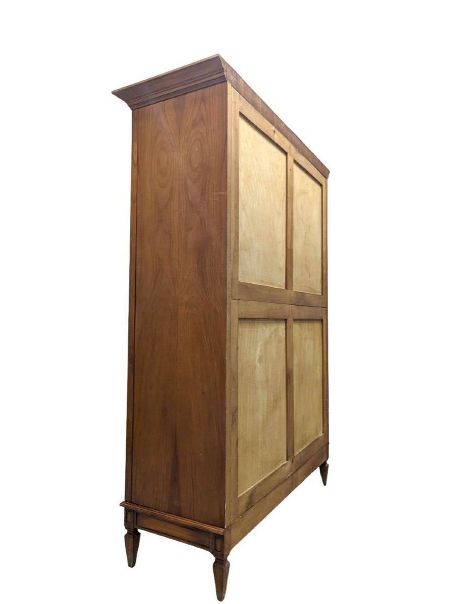 Armoire 1940 à Décor De Croisillons En Bronze Et Vitre églomisée  -photo-7