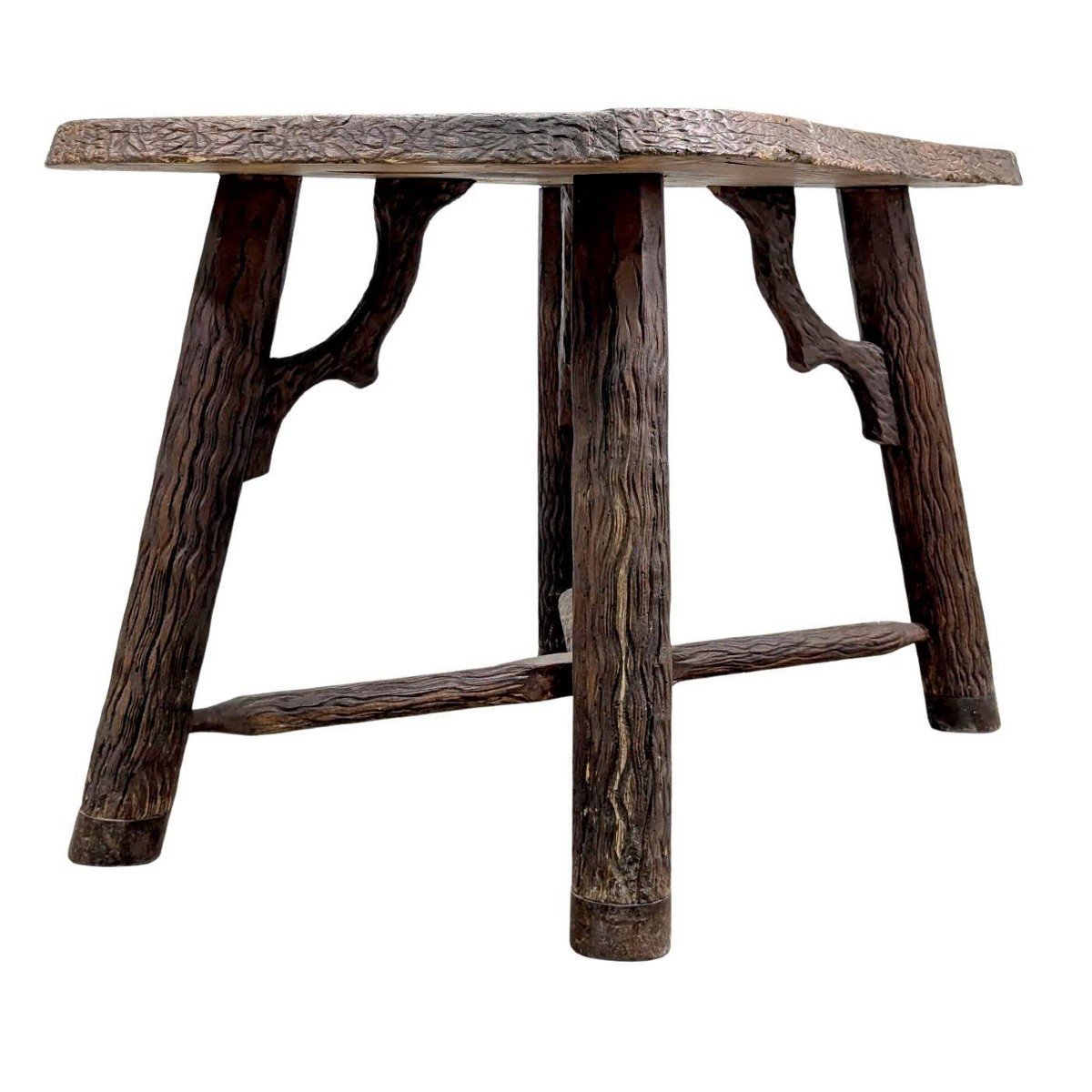 Black Forest Side Table, Slate Top  -photo-3