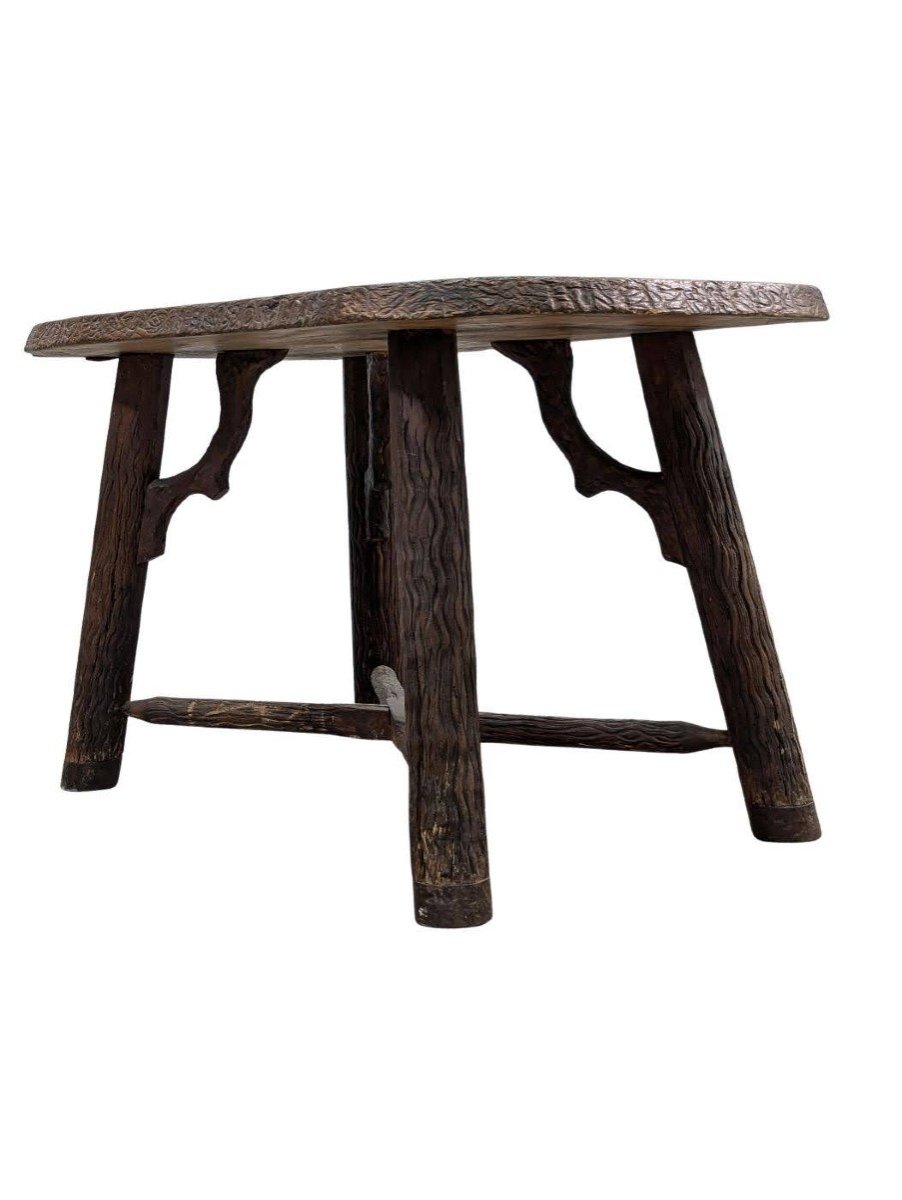 Black Forest Side Table, Slate Top  -photo-2