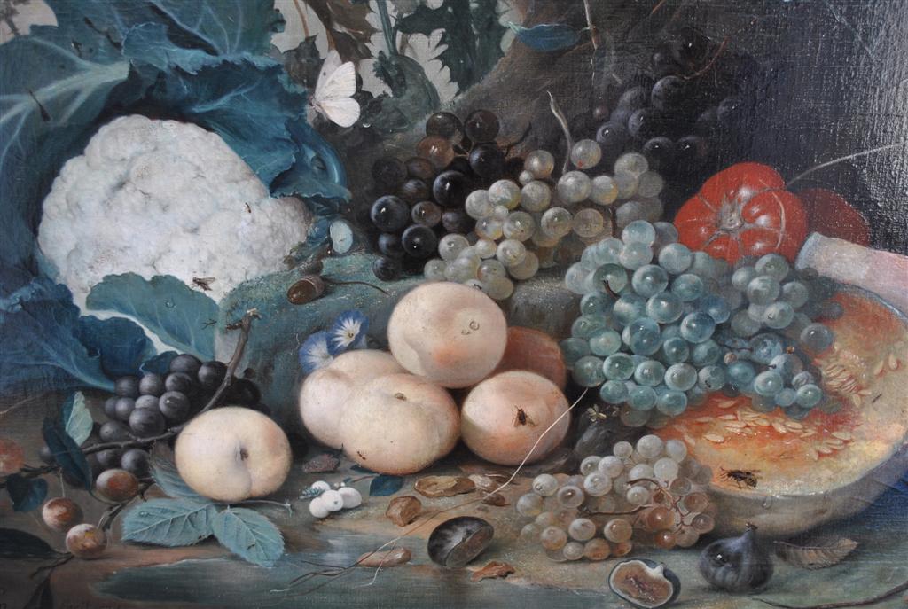 Large Still Life With Fruits And Vegetables Arthur Chaplin-photo-3