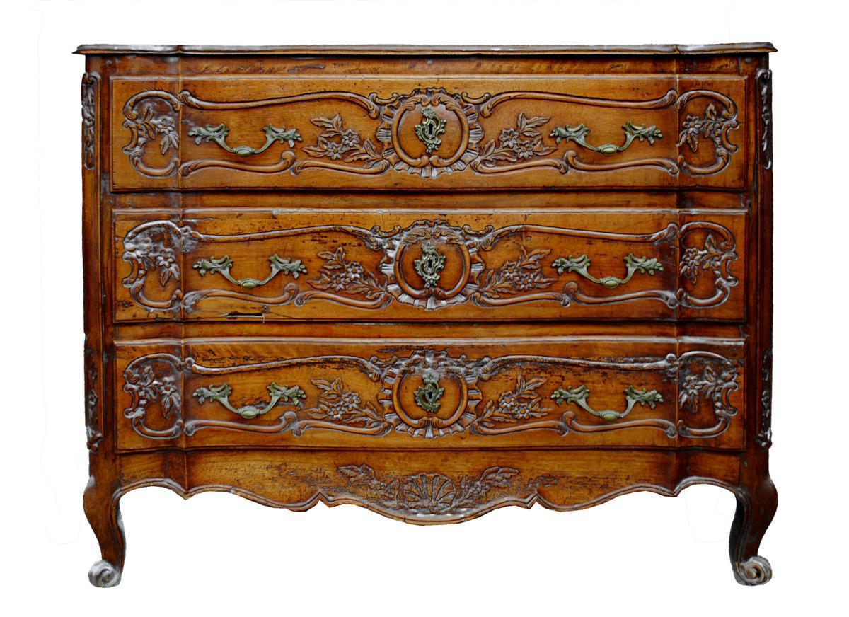 Commode Arbalète Provençale Noyer époque XVIIIème