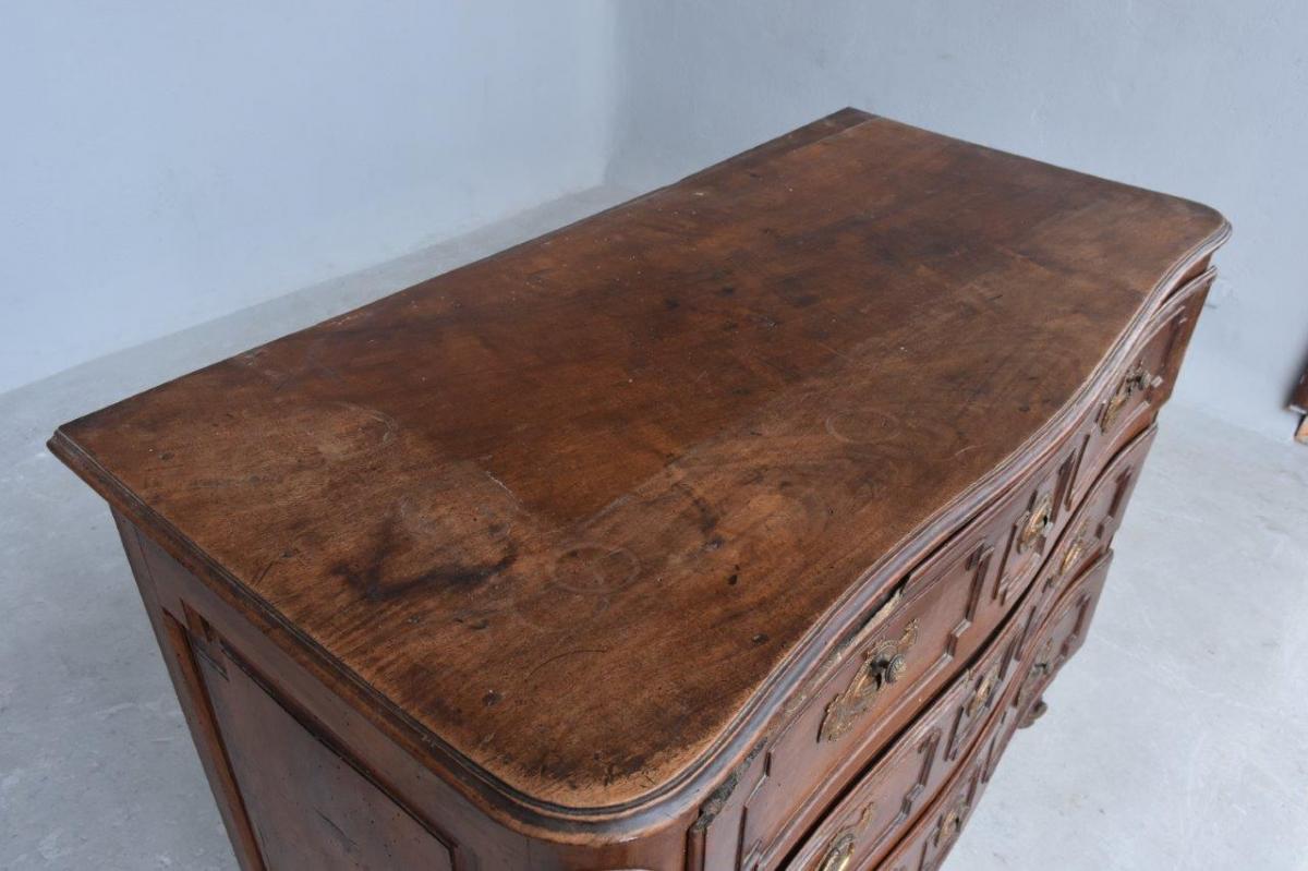 Walnut Dresser In Walnut Eighteenth Time 3 Drawers Feet Snails-photo-4