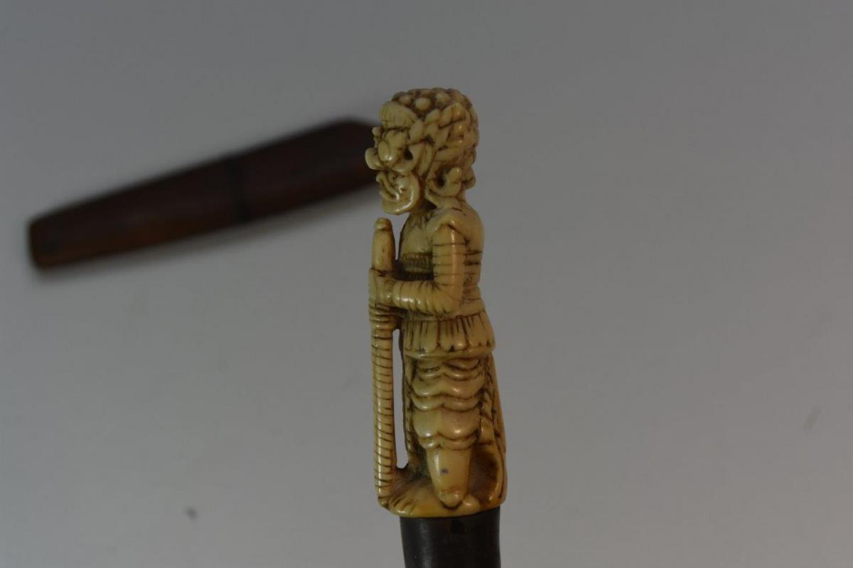 Couteau De Rituel Indonésie Manche Sculpté Divinité XIXème-photo-2