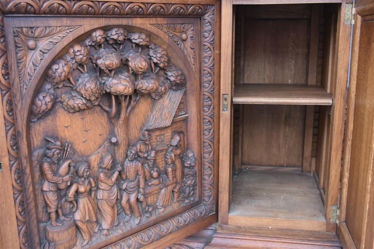 Exceptional Two-carcase Richly Carved Renaissance Style-photo-4