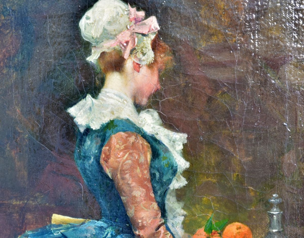 Oil On Canvas Jose Mirailles Darmanin (1850-1900) Spanish School Nineteenth-photo-3