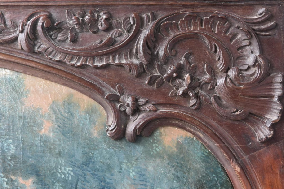 Spectacular Pair Of Louis XV Door In Mahogany Eighteenth Time-photo-3