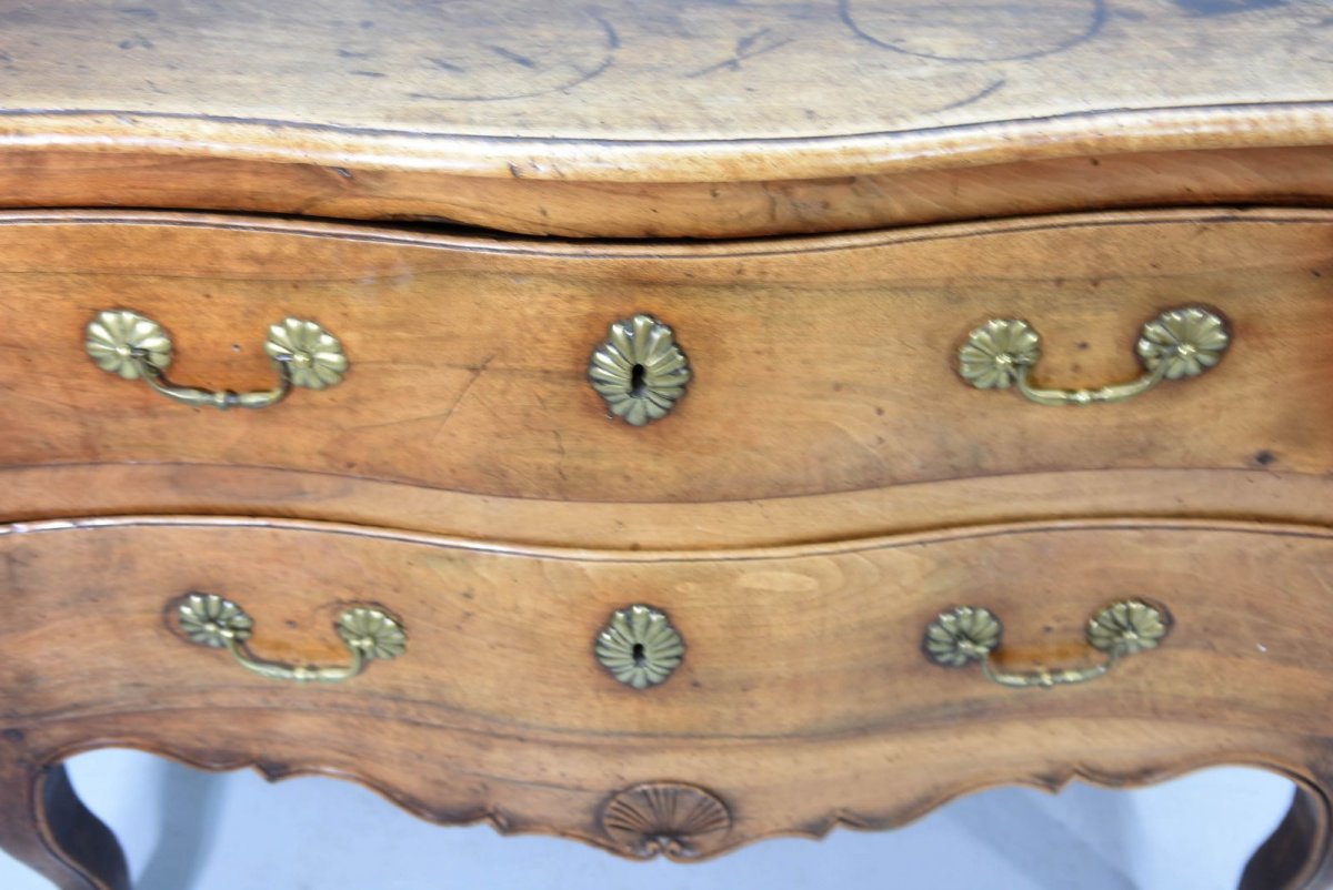 Commode Sauteuse En Noyer époque XVIIIe Siècle-photo-3